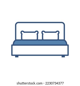 bed icon vector image with white background