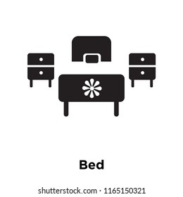 Bed icon vector isolated on white background, Bed transparent sign , vacation symbols