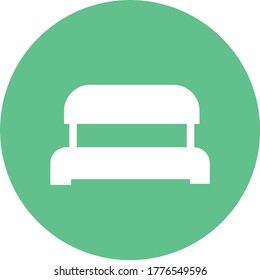 Bed icon vector isolated template. A king sized double bed for master bedroom