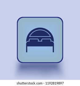 Bed Icon Vector Logo Template