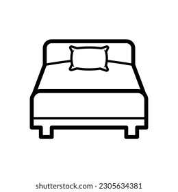 Vector de icono de cama en diseño de moda