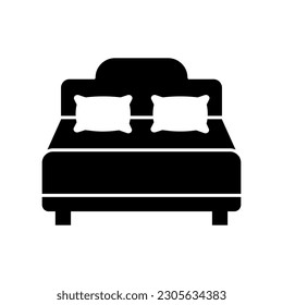 Bed-Icon-Vektorgrafik auf trendigem Design