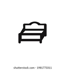 bed icon vector on a white background