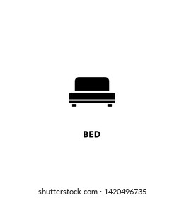 bed icon vector. bed sign on white background. 