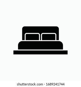 símbolo vectorial del icono de la cama símbolo aislado
