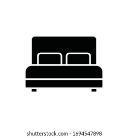 símbolo vectorial del icono de la cama símbolo aislado