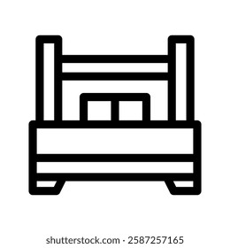Bed Icon Vector Symbol Design Illustration