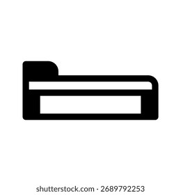 Ilustração de design de símbolo de vetor de ícone de cama