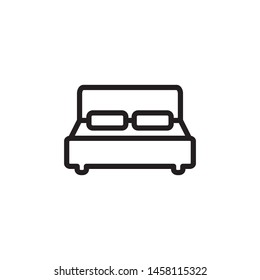 Bed Icon Vector Symbol Template