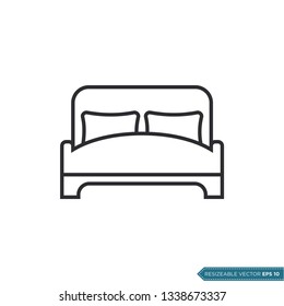 Bed Icon Vector Template