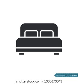 Bed Icon Vector Template Illustration Design