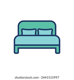 Diseño de ilustración vectorial de icono de cama