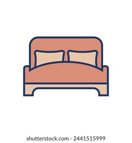 Bed Icon Vector Template Illustration Design