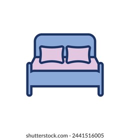 Bed Icon Vector Template Illustration Design