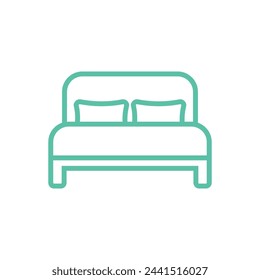 Bed Icon Vector Template Illustration Design