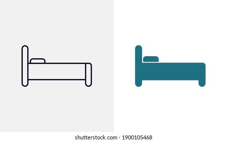 Bed icon vector template, Travel design icon concepts, Creative design