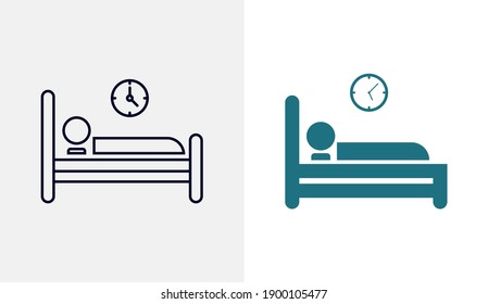 Bed icon vector template, Travel design icon concepts, Creative design
