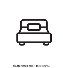 bed icon, vector trendy design