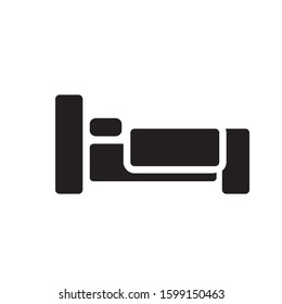 bed icon, vector trendy design