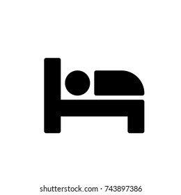 Bed icon, Bed icon vector, in trendy flat style isolated on white background. Bed icon image, Bed icon illustration