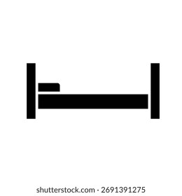 Icono de cama Diseño web de Vector 