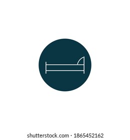 Bed icon vector,design illustration template