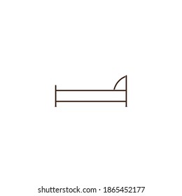 Bed icon vector,design illustration template