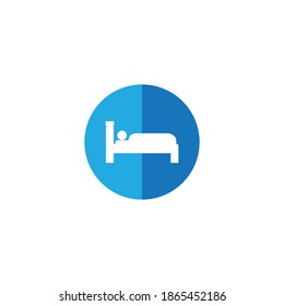 Bed icon vector,design illustration template