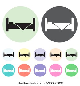 Bed icons set.Vector illustration
