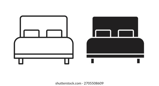 Iconos de la cama para el uso Diseño web, logotipo. Ilustración del símbolo.