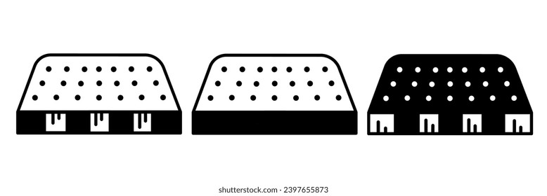 Bed illustration. Bed icon vector set. Design for business. Stock vector.