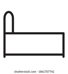 bed interior outline icon for rest and relax