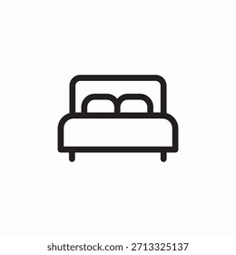 bed king size icon sign vector