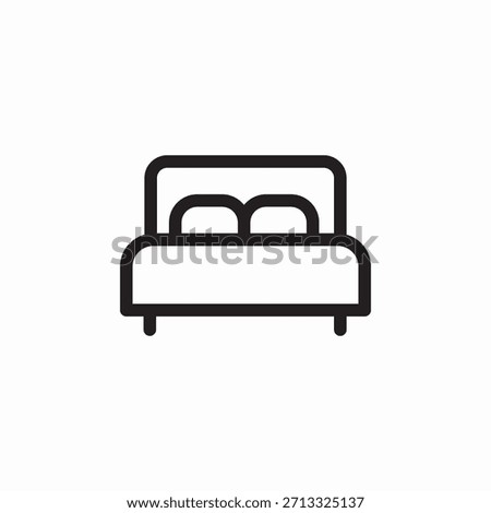 bed king size icon sign vector