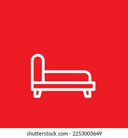 Bed lamp line icon. Graphic resource template, vector illustration.