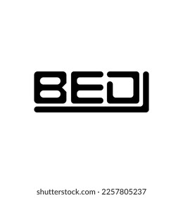 BED letter logo creative design with vector graphic, BED simple and modern logo.