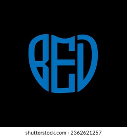 BED letter logo creative design. BED unique design.
