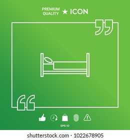 Bed line icon