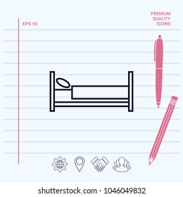 Bed line icon