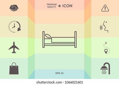 Bed line icon