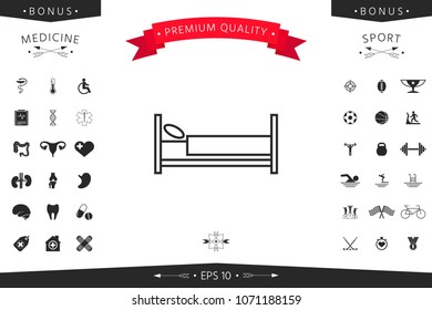 Bed line icon