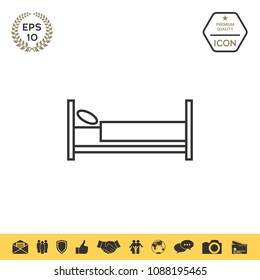 Bed line icon