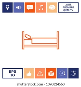 Bed line icon