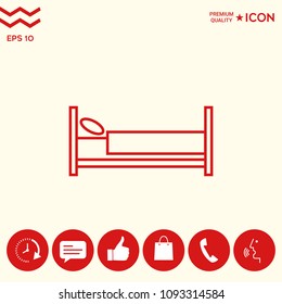 Bed line icon