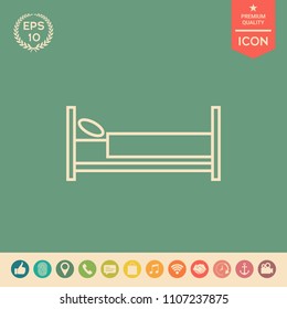 Bed line icon