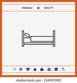 Bed line icon