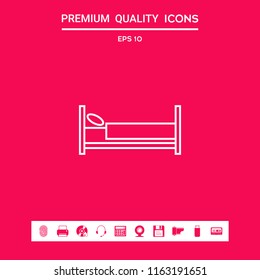 Bed line icon