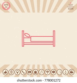 Bed line icon