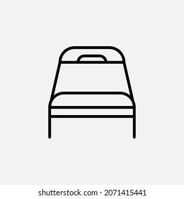 Bed line icon design concept 