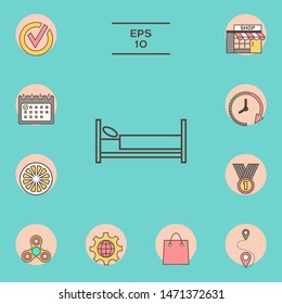 Bed line icon. Element for your design